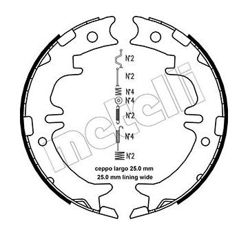 Sada brzd. čeľustí parkov. brzdy METELLI 53-0439K
