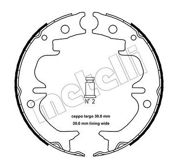 Sada brzdových čelistí, parkovací brzda METELLI 53-0442
