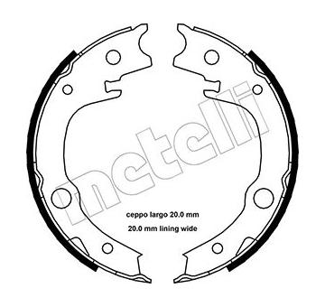 Sada brzdových čelistí, parkovací brzda METELLI 53-0443