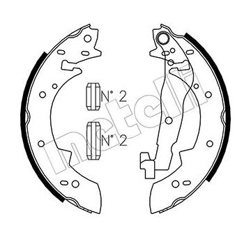 Sada brzdových čelistí METELLI 53-0475