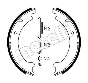 Sada brzd. čeľustí parkov. brzdy METELLI 53-0478K