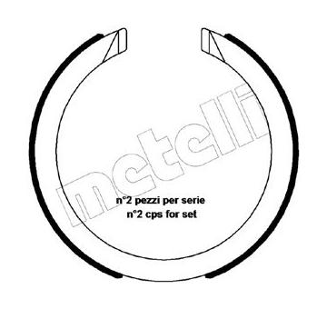Sada brzdových čelistí, parkovací brzda METELLI 53-0483