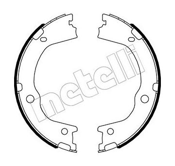 Sada brzdových čelistí, parkovací brzda METELLI 53-0498