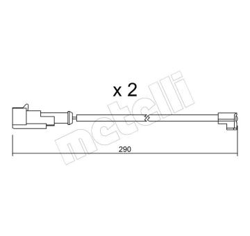 Vystrazny kontakt, opotrebeni oblozeni METELLI SU.100K