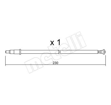 Vystrazny kontakt, opotrebeni oblozeni METELLI SU.105