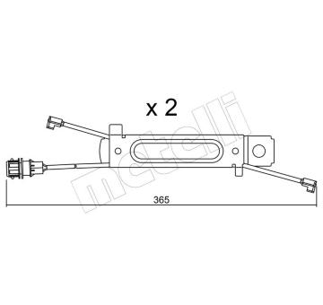 Vystrazny kontakt, opotrebeni oblozeni METELLI SU.245K