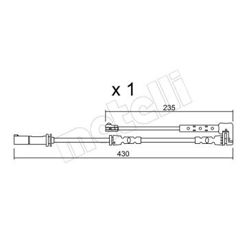 Vystrazny kontakt, opotrebeni oblozeni METELLI SU.311