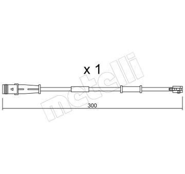 Vystrazny kontakt, opotrebeni oblozeni METELLI SU.320