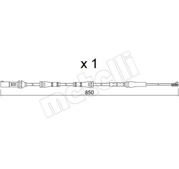 Vystrazny kontakt, opotrebeni oblozeni METELLI SU.374