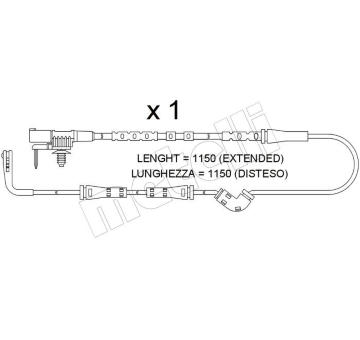 Vystrazny kontakt, opotrebeni oblozeni METELLI SU.387