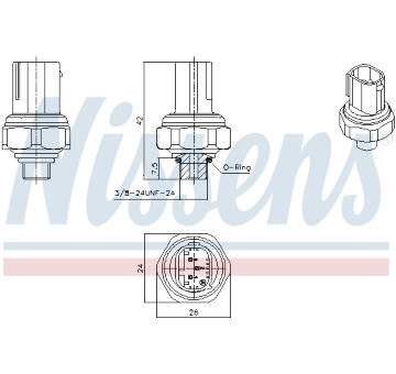 Tlakový vypínač, klimatizace NISSENS 301070