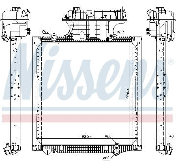 Chladič, chlazení motoru NISSENS 606224