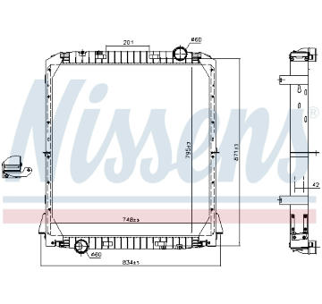 Chladič, chlazení motoru NISSENS 606285