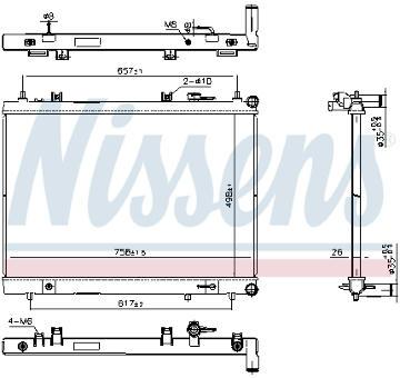 Chladič, chlazení motoru NISSENS 606308