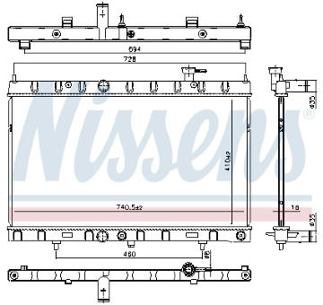 Chladič motora NISSENS 606312