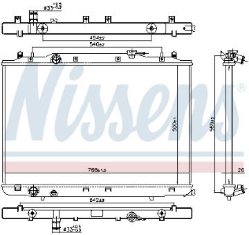 Chladič, chlazení motoru NISSENS 606314