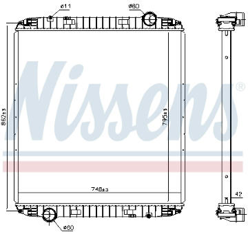 Chladič, chlazení motoru NISSENS 6063730