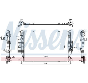 Chladič, chlazení motoru NISSENS 606387
