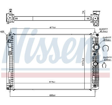 Chladič, chlazení motoru NISSENS 606515