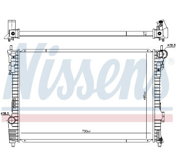 Chladič, chlazení motoru NISSENS 606536