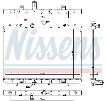 Chladič, chlazení motoru NISSENS 606791