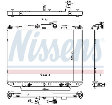 Chladič, chlazení motoru NISSENS 606827