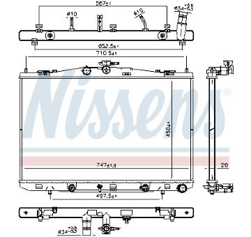 Chladič motora NISSENS 606830