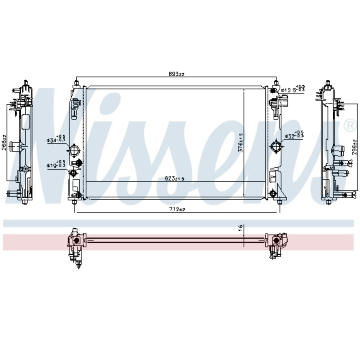 Chladič motora NISSENS 606858