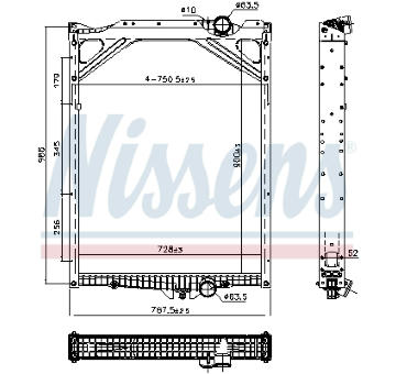 Chladič motora NISSENS 606978