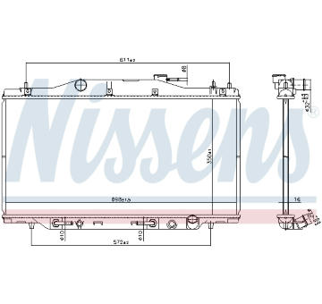 Chladič, chlazení motoru NISSENS 606988