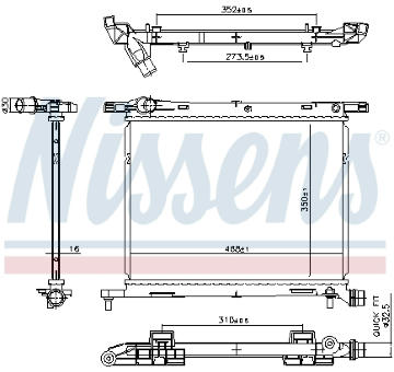 Chladič, chlazení motoru NISSENS 607029
