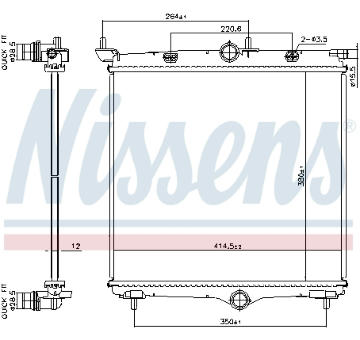 Chladič, chlazení motoru NISSENS 607031