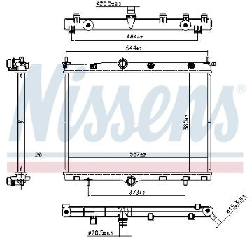 Chladič, chlazení motoru NISSENS 607246