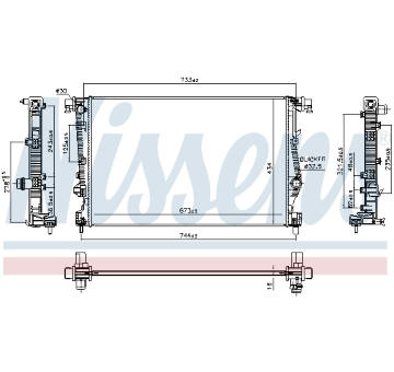 Chladič, chlazení motoru NISSENS 61042