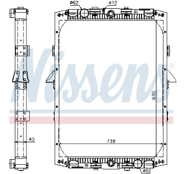 Chladič, chlazení motoru NISSENS 61419A