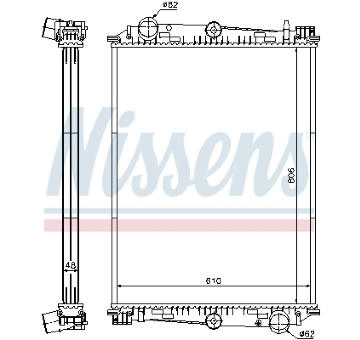 Chladič, chlazení motoru NISSENS 614400