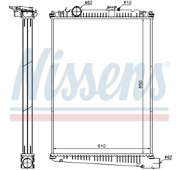 Chladič, chlazení motoru NISSENS 614410