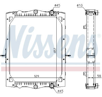 Chladič, chlazení motoru NISSENS 61443A