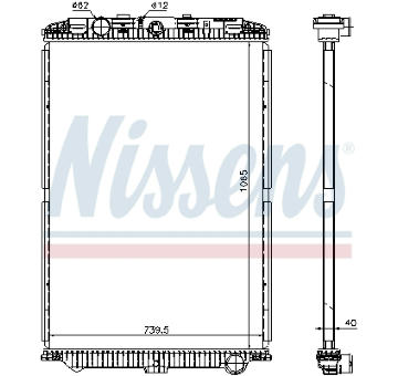 Chladič, chlazení motoru NISSENS 614470