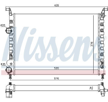 Chladič, chlazení motoru NISSENS 61684