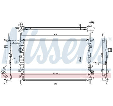 Chladič, chlazení motoru NISSENS 62023A