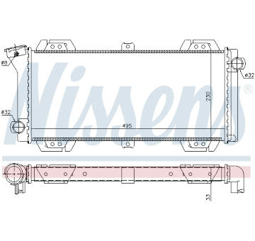 Chladič, chlazení motoru NISSENS 62092