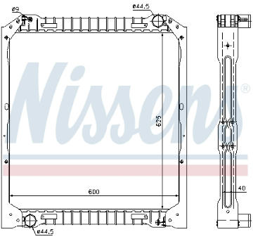 Chladič, chlazení motoru NISSENS 62349A