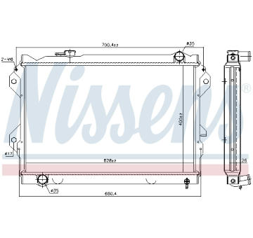 Chladič, chlazení motoru NISSENS 62417