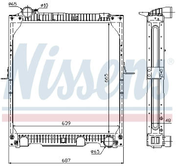 Chladič, chlazení motoru NISSENS 62523A