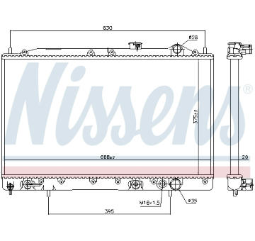 Chladič, chlazení motoru NISSENS 62835