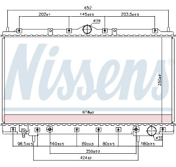 Chladič, chlazení motoru NISSENS 62867