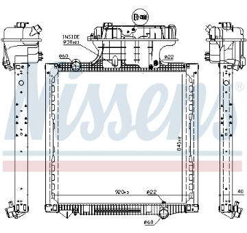 Chladič, chlazení motoru NISSENS 628757