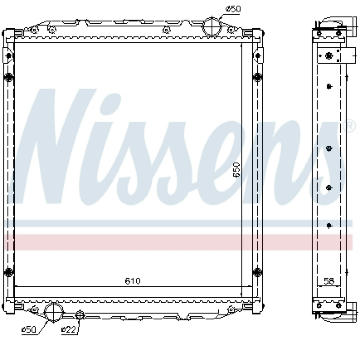 Chladič, chlazení motoru NISSENS 62876A