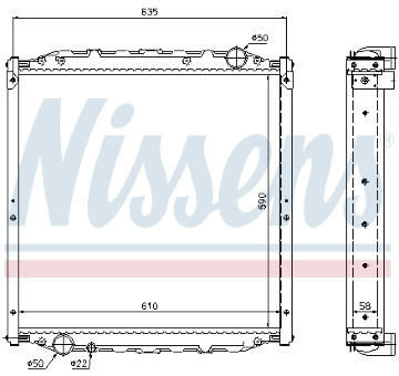 Chladič, chlazení motoru NISSENS 62877A